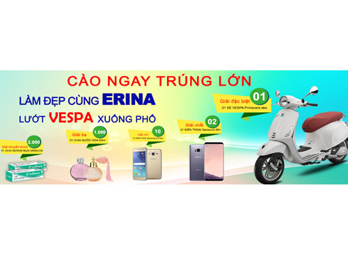 CƠ HỘI TRÚNG LỚN KHI MUA MỸ PHẨM ERINA