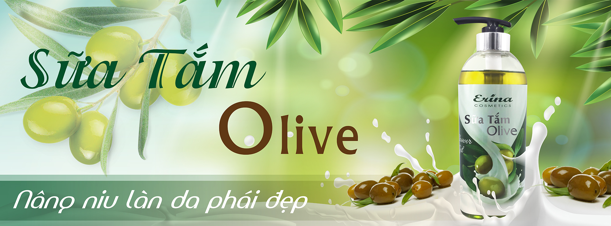 Sản phẩm mới sữa tắm oilve erina