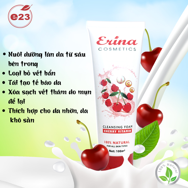 SỮA RỬA MẶT CLEANSING FOAM CHERRY VITAMIN