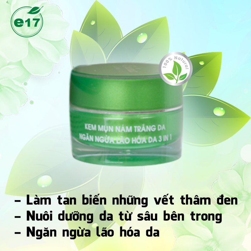 KEM  MỤN NÁM TRẮNG DA  - NGĂN NGỪA LÃO HÁO DA 3 IN 1